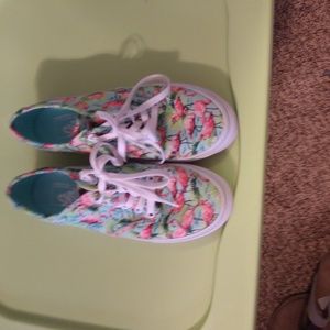 Vans Tropical Pink Flamingo Sneakers 8.5